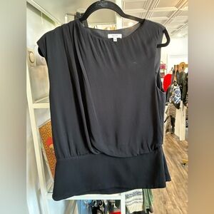 REISS Roberta sleeveless black blouse size 8